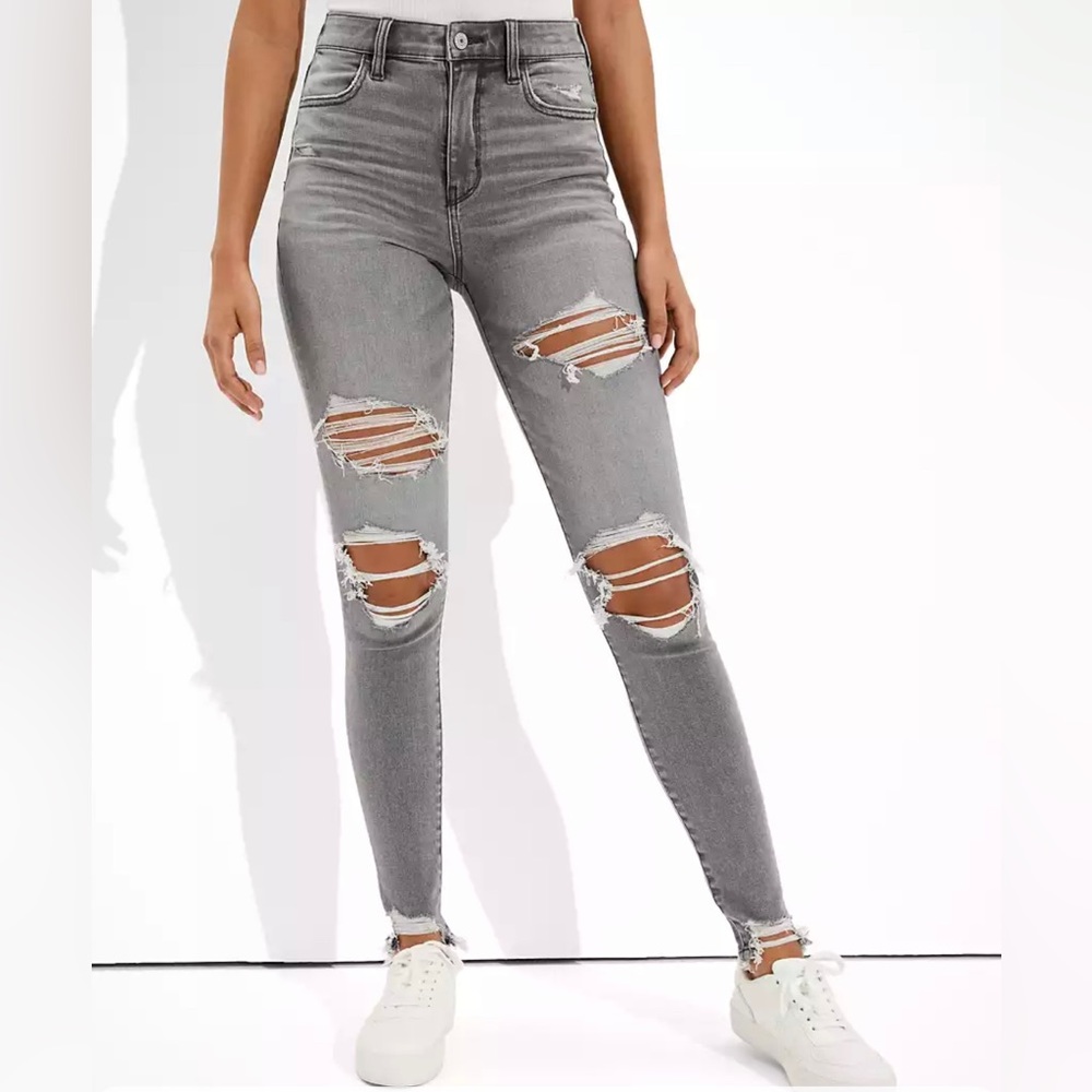 American Eagle Outfitters Gray High Rise Women Jeans